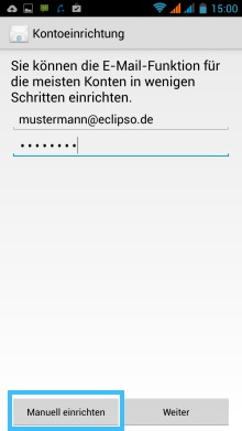 Android: Manuell einrichten