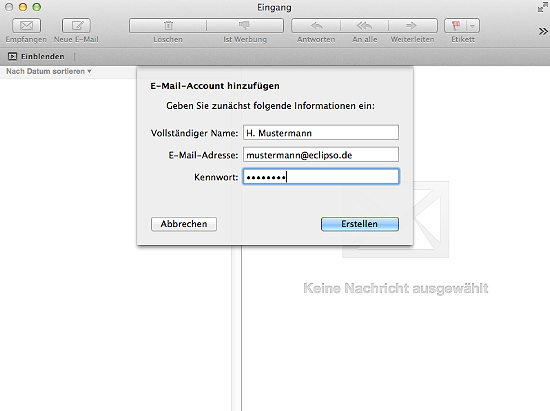 Configure Apple Mail for with Mac Os -