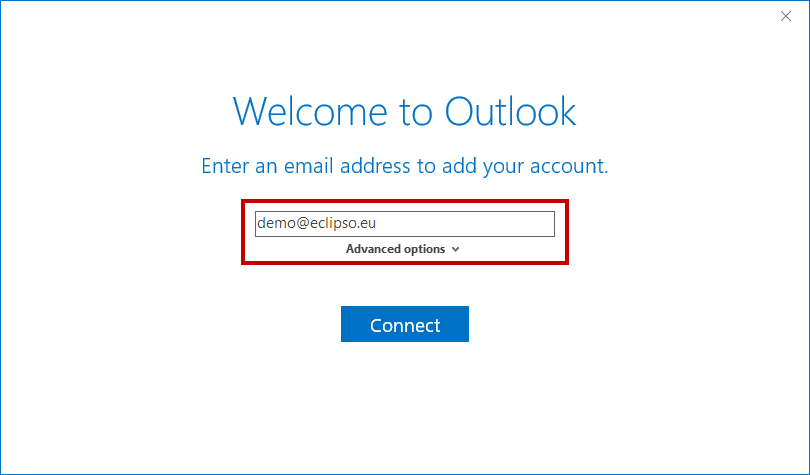 Microsoft Outlook 2019 / 365 - Enter Email Address
