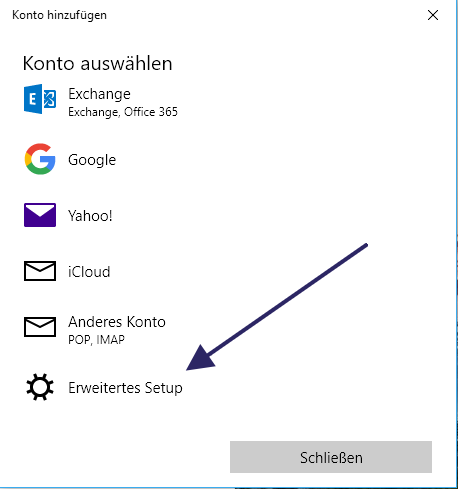 Windows 10 Mail App konfigurieren